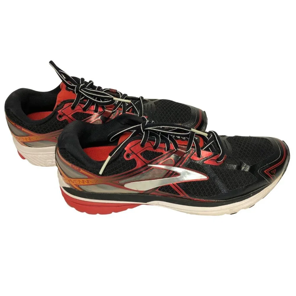 Brooks Ravenna 7 R7 Black Red Orange Men s Running Training‎ Shoes SZ 8